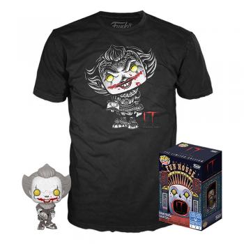 FUNKO POP! - Movie - IT Chapter Two Pennywise With Beaver Hat #830 mit Tee Größe M